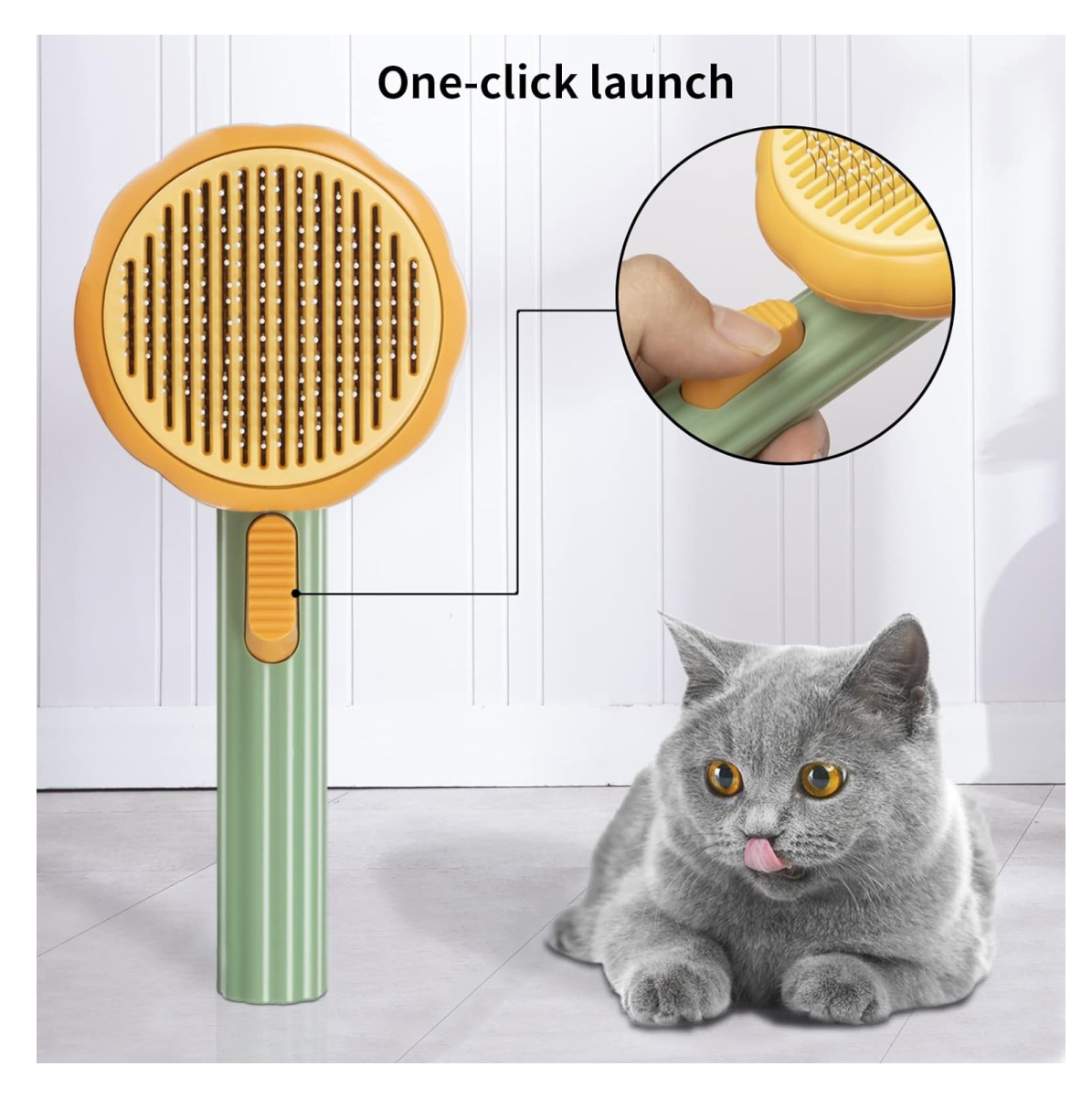 Miniatura 6 de Cepillo Peine Removedor Pelo Gato Redond